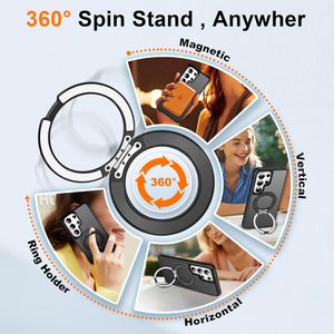 360 °   Anillo Giratorio Magnético para Funda <span class=keywords><strong>de</strong></span> Teléfono <span class=keywords><strong>Samsung</strong></span> S26 Ultra/S26, Soporte Metálico Integrado y Anillo <span class=keywords><strong>de</strong></span> Soporte, Resistente a Impactos - Product Image 2