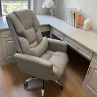 Chaise de bureau ergonomique moderne en cuir avec siège inclinable, design imperméable pour hôpital et école