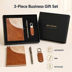 Ensemble cadeau d'affaires promotionnel, logo personnalisé, bloc-notes A5, stylo et porte-clés, cadeau d'entreprise pour les clients - Product Image 2