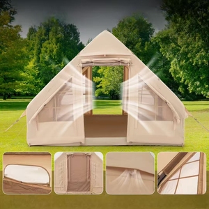 Tiendas de campaña inflables para acampar, tienda inflable de fácil instalación, tienda de campaña impermeable y a prueba de viento con bomba para aventuras al aire libre - Product Image 1
