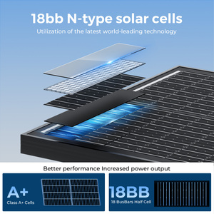 Panel Solar monocristalino fuera de la red de 200W, Kit de Panel de sistema de energía de placa casera <span class=keywords><strong>para</strong></span> generador, carga de energía, caravana, barco - Product Image 3