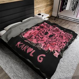 Bichota Temporada Manana sera Bonito Manta Nuevo <span class=keywords><strong>Karol</strong></span> G Álbum Fans Fleece Colcha de franela Mantas - Product Image 2