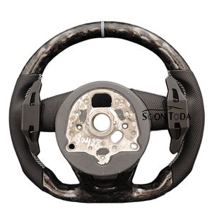 Volante de Fibra de Carbono con Cuero, Serie Deportiva, Personalización Privada para <span class=keywords><strong>Audi</strong></span> A3 A4 A5 A6 A7 S3 B9 S4 S5 B8 B9 RS3 RS5 RS7 - Product Image 3