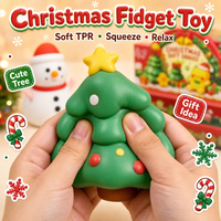 Jouets à presser en gros pour Noël : Sapin, Bonhomme de neige, Homme en pain d'épices, Cadeaux anti-stress en TPR, OEM ODM, Conformité ASTM REACH