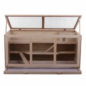 Casa para Hámster Grande de Madera de Abeto, Ecológica, Transpirable y Resistente al Viento, con Color Personalizable y Logotipo Personalizado, Jaula de Juego para Animales Pequeños - Product Image 2