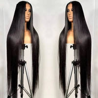 Perruque brésilienne naturelle noire 13x4 Lace Front sans colle, cheveux humains vierges, lisse et droite, pour femme, vente en gros à prix réduit