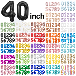 Groothandel 40 inch aluminiumfolie cijferballonnen feestballonnenset met cijferballonnen beste leverancier van feestartikelen - Product Image 1