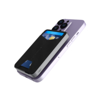 Power Bank Magnetik Nirkabel Multifungsi 15W Pengisian Cepat 5000mAh, Tempat Kartu, Tipis, Baterai Eksternal untuk Perjalanan