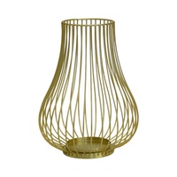 Porte-bougie en fil de fer en forme de citrouille, lanterne en métal, support de bougie pour table basse, décoration de mariage et de maison