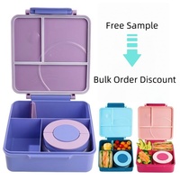 Lonchera Térmica Premium 2026 de 1600 ml para Niños, Hermética, con 4 Compartimentos, Apta para Microondas, Contenedor de Grado Alimenticio, con Tenedor y Cuchara, Libre de BPA