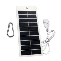 Panel Solar Tipo C/USB de 1.5W 5V para Cámaras de Seguridad Exteriores Inalámbricas, Timbre y Dispositivos de Bajo Voltaje