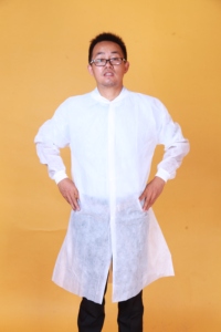 เสื้อโค้ทผ้าใยสังเคราะห์สำหรับทั้งชายและหญิงเสื้อโค้ทสำหรับใส่ในห้องทดลองขนาด XL เสื้อโค้ทแบบยืดหยุ่นสำหรับใช้ในโรงพยาบาลทำจากวัสดุ PP - Product Image 2