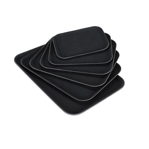 Wholesale High Quality 16"X22" Rectangle Plastic Non Slip Waiter's Serving Tray 40.5cmX56cm Black or Brown