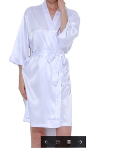 <span class=keywords><strong>Bata</strong></span> de Novia de Satén con Estampado Térmico Sólido FUNG 3019, Talla Grande, para Verano |   Kimono Personalizado para Novia y Damas de Honor |   Artículos de Lujo para Mujer - Product Image 3