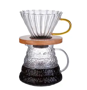 Reliëf Wolk Glazen Pot 600Ml Server V02 Giet Over Gereedschap Espresso Koffiezetapparaat Keuken Accessoires