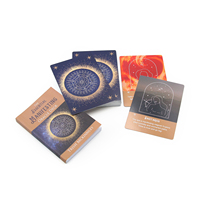 Cartes de tarot personnalisables or et blanc avec impression de logo pour la découverte de soi, revêtement brillant, boîte personnalisée écologique, commandes en gros bienvenues
