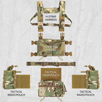 Harnais de poitrine tactique MC avec châssis amovible et inserts pour chargeurs 5.56 pour le combat