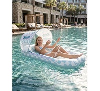 Nouveau lit flottant gonflable en PVC pour adultes, cercle de natation 151x78cm, utilisation pour le ski nautique en eaux peu profondes