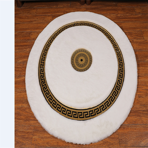 שטיחים עגולים רכים ופרוותיים בהתאמה אישית מסיבי פרווה דמוי ארנבת לסלון - Product Image 6