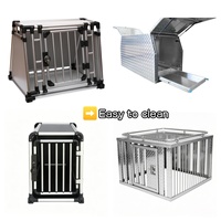 Cage en aluminium robuste avec système de ventilation verrouillable, cages pour chats, chenil pour chiens, pour l'intérieur et l'extérieur