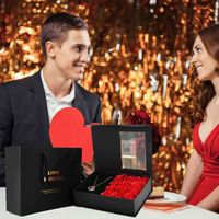 Meilleures ventes Nouveauté 2024 Boîte de roses artificielles Décoration pour la fête des pères Halloween Boîte cadeau en carton Roses pour la Saint-Valentin