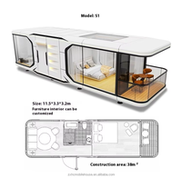 Maison conteneur portable, mini-maison mobile sur roues, en panneaux sandwich d'acier, design moderne, respirante, pour usage en bureau ou bâtiment