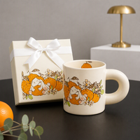 Mug en céramique de haute qualité avec motif de lapin mignon de style dessin animé, couleur personnalisée, LOGO, compatible lave-vaisselle et micro-ondes, idéal pour un cadeau