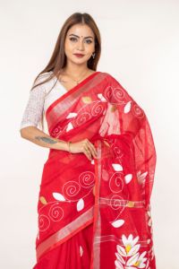 Elegant Silk <b>Saree</b> with Premium Gold Embroidery Floor Length Traditional Ethnic Outfit for Women Wedding and Festive Wear - Product Image 3
