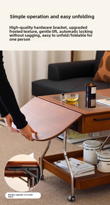 <span class=keywords><strong>Mesa</strong></span> de Centro Móvil de Estilo Moderno de Mediados de Siglo, <span class=keywords><strong>Mesa</strong></span> Auxiliar <span class=keywords><strong>Plegable</strong></span> de Madera Maciza de Estilo Nórdico Retro, Mueble de Salón - Product Image 5