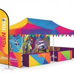 Tenda a Baldacchino 10x10 Personalizzata Impermeabile per Pubblicità Interna/Esterna per Eventi Gazebo Pop-up Fiere Esposizioni - Product Image 1