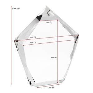 Trofeos de Cristal K9 de 180 mm, Placa de Premio Premium - Product Image 2