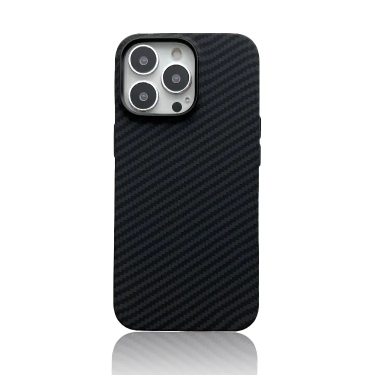Magnetic Carbon Fiber Aramid Texture Slim Dry Hard PC Phone Cover Resin Carbon Fiber Phone Case For iPhone 12 13 14 15 Pro Max