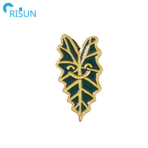 Fabricación Linda planta Kawaii Alocasia hoja esmalte Pin logotipo personalizado suave esmalte duro solapa Pin botánico jardinería insignia broche - Product Image 5