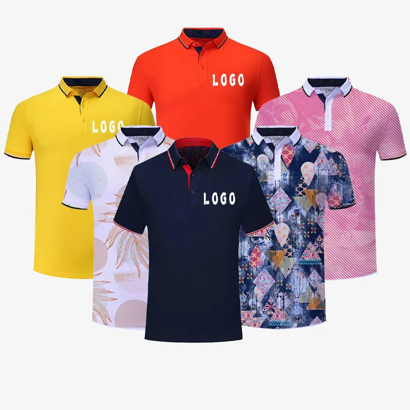Custom Men Polo Shirts High Quality Anti-pilling Breathable Button Golf T Shirts Short Sleeve Business Casual Polo