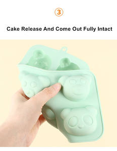 केक चॉकलेट कैंडी फोंडेंट साबुन के लिए अनुकूलित 6 सिलिकॉन केक मोल्ड बियर केक मोल्ड सिलिकॉन बेकिंग मोल्ड - Product Image 4