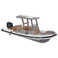Bateau semi-rigide en aluminium Hypalon pour yacht sportif, moteur hors-bord disponible, fourni par l'usine