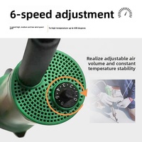 XINDINGFENG Nouveau pistolet de soudage plastique à air chaud sans balais 1600W, réglable en température, pour panneaux PVC et PP