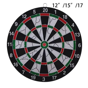 Dubbelzijdig Dartbord Set Papier Flocking 12Inch 15Inch 17Inch Klassieke Stijl Dartbord Met 6 Stuks Darts Voor Indoor Party Game