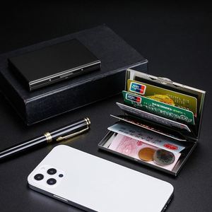 Xdh1808 High Quality Stainless Steel Clip <b>Wallets</b> Case Rfid Secure Credit Holder <b>Metal</b> Card <b>Wallet</b> - Product Image 3