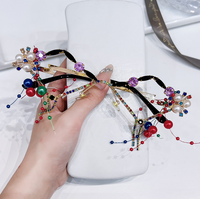 Nouvel arrivage de lunettes de marque à monture métallique sans diamant pour femmes lunettes de danse fête goutte à goutte perle strass lunettes de soleil pour femmes