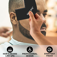 Carte de mesure et de mise en forme pour barbiers SKYLIVE, avec spray colorant pour la barbe et la ligne des cheveux, et indicateur de traçage de la ligne des cheveux