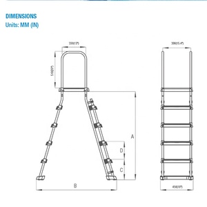 Intex — accessoires <span class=keywords><strong>de</strong></span> <span class=keywords><strong>piscine</strong></span> gonflables, cadre métallique, échelle, extérieur ou au-dessus du sol, nouveauté Offre Spéciale - Product Image 3
