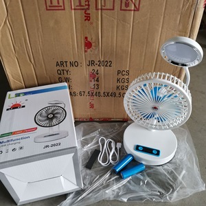 Hot Sell <strong>Desk</strong> <strong>Fan</strong> <strong>With</strong> <strong>LED</strong> Light Rechargeable Table <strong>Fan</strong> - Product Image 6