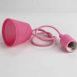 Assemblage <span class=keywords><strong>de</strong></span> cordon suspendu <span class=keywords><strong>de</strong></span> support <span class=keywords><strong>de</strong></span> <span class=keywords><strong>lampe</strong></span> en silicone Offre Spéciale avec <span class=keywords><strong>fil</strong></span> <span class=keywords><strong>de</strong></span> tissu et rosace <span class=keywords><strong>de</strong></span> plafond en plastique - Product Image 5