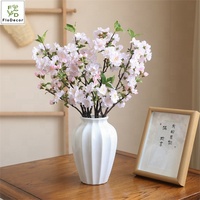 Nouvelle arrivée fleurs de printemps soie pêche fleur de cerisier 49cm fleur branche artificielle pour la décoration de mariage de fête à la maison