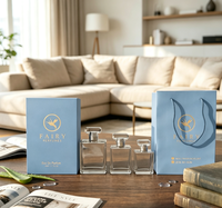 Vente en gros de flacons de parfum en verre vides 30ml/50ml/100ml avec pulvérisateur à pompe, boîte estampée à chaud