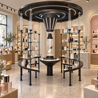 Vitrine de présentation de cosmétiques OEM avec étagères éclairées et armoires de rangement pour les boutiques de produits de beauté modernes