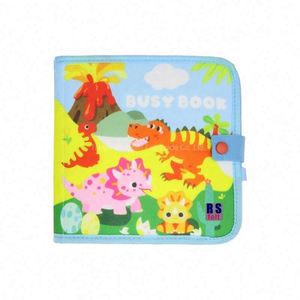 Libro Sensorial de Fieltro con Diseño de Dinosaurio, 8 Páginas, el Mejor Regalo para Niños, Juguetes de Preaprendizaje - Product Image 1