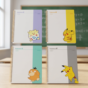 Cuaderno Coreano con Espiral, Juego de 4 Piezas, Papelería Infantil, Personaje Adorable de Pikachu, Útiles Escolares, Regalo, Modelo al por Mayor - Product Image 3