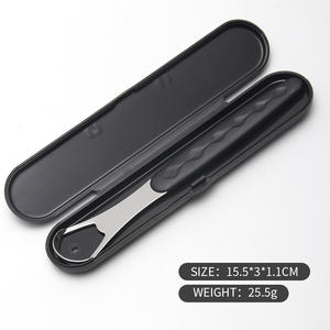 Grattoir de langue en acier inoxydable en gros direct d'usine grattoir de nettoyage de langue de mauvaise haleine fabriqué avec une matière plastique durable - Product Image 4